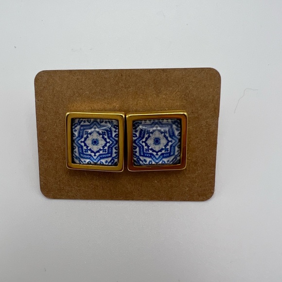 Elegant Boho Stud Earrings -Gold Trendy Stud Earrings- Stylish Stud Earring Set - Picture 9 of 15